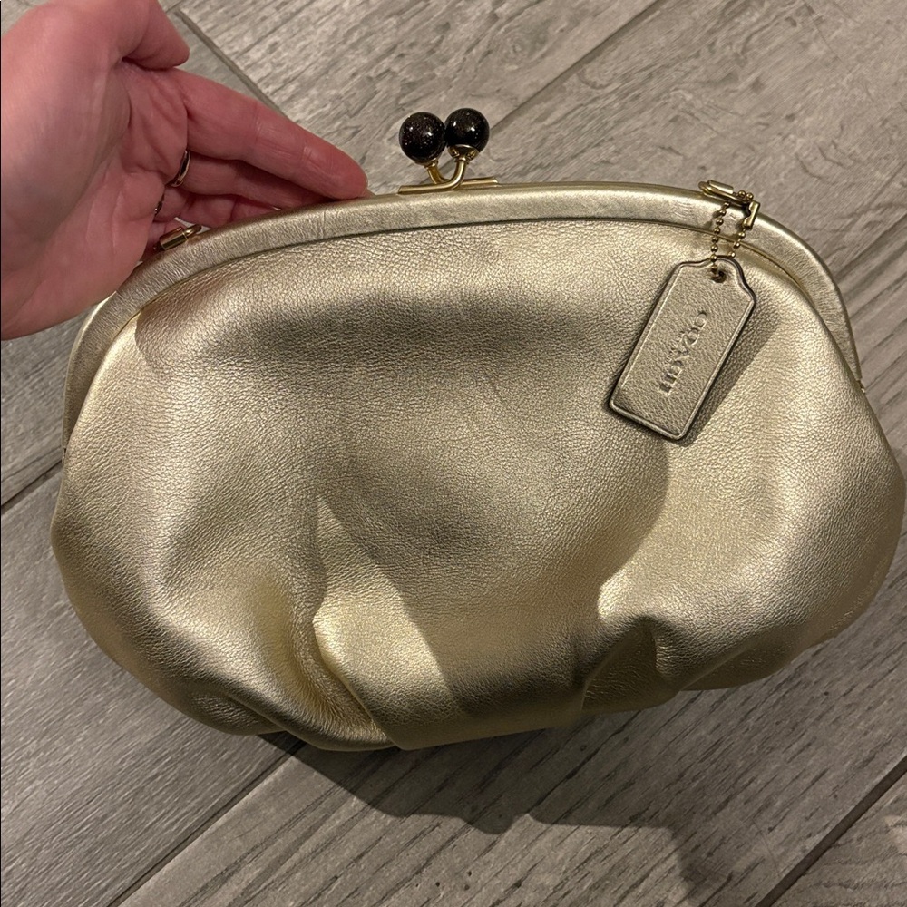 Coach Gold Clutch Bag